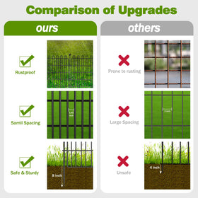 CLEASO decorative border fence adds outdoor style and privacy