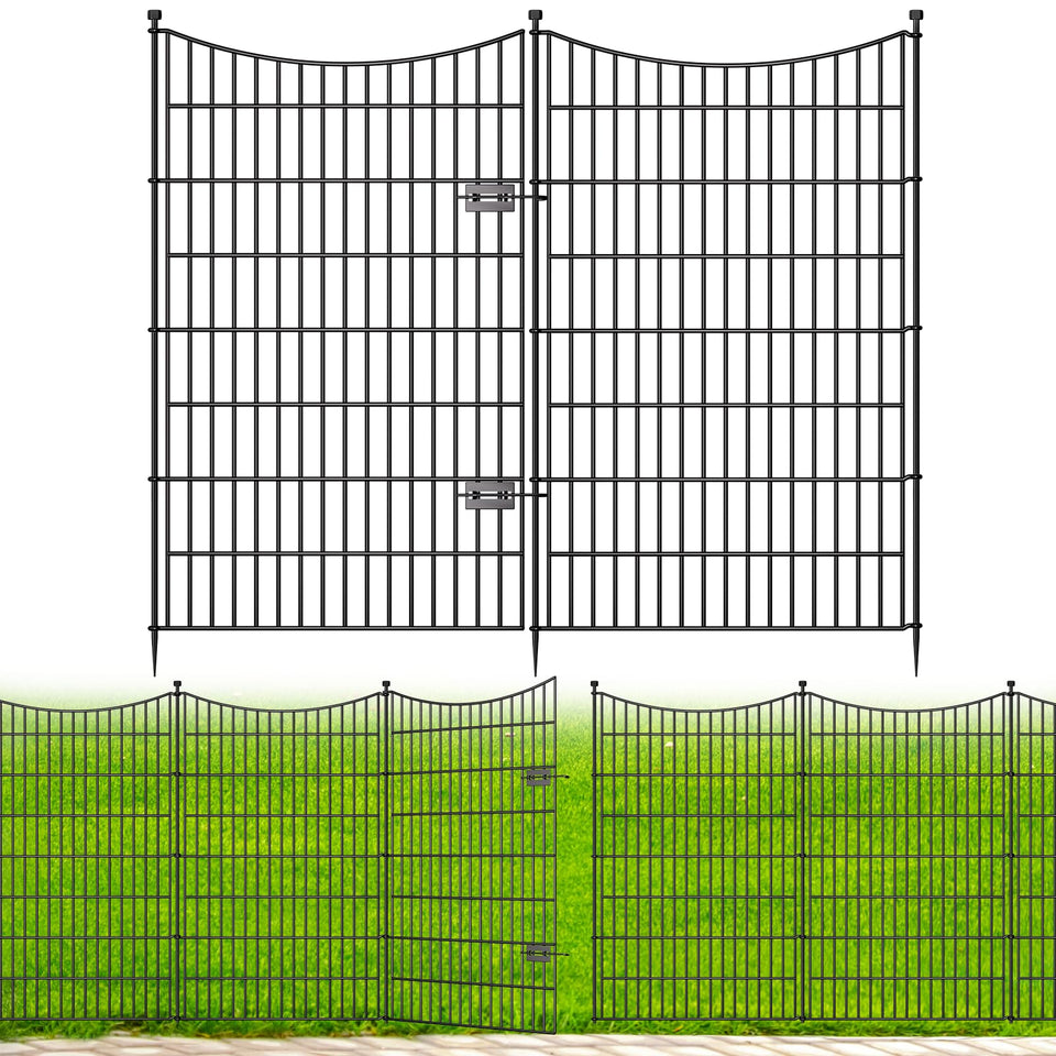 CLEASO decorative garden fence panel in black marks a tidy boundary.