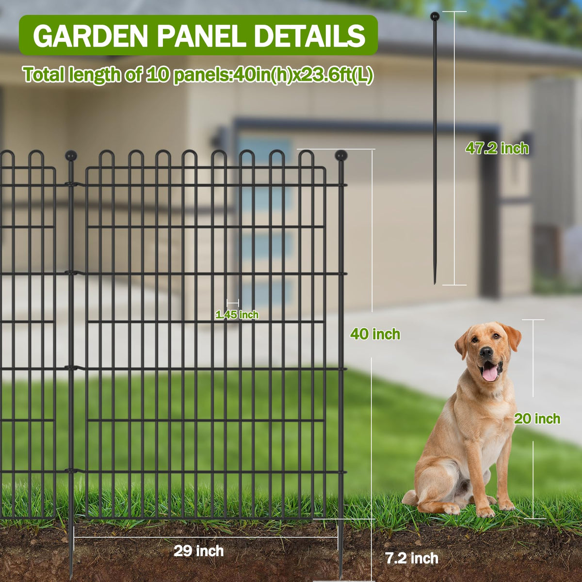 CLEASO garden fence gate metal construction demonstrating outdoor durability