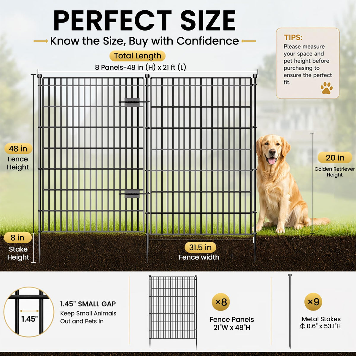 CLEASO garden fence gate provides easy access while maintaining visual appeal.