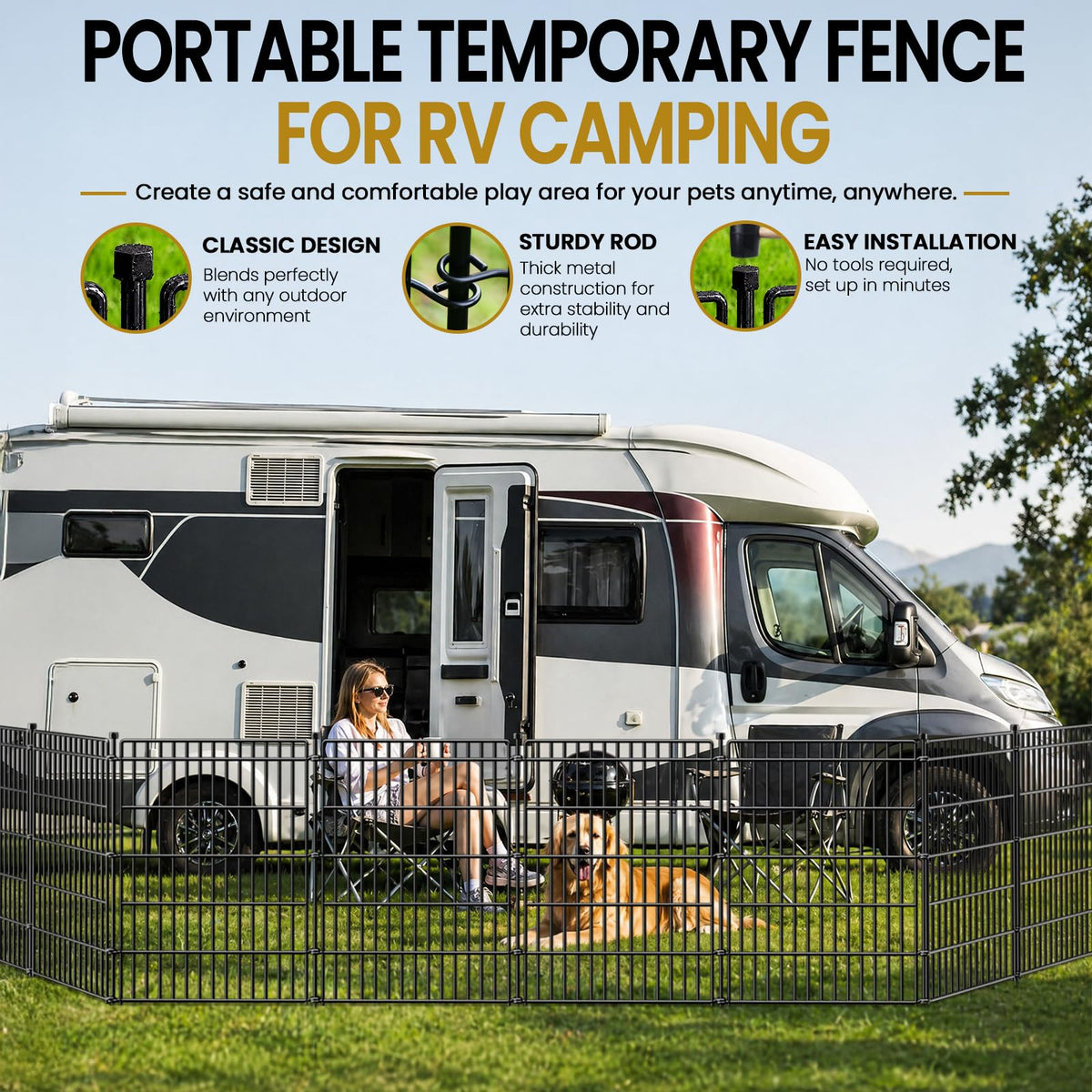 CLEASO multi-purpose outdoor fence suitable for patios and pet areas.