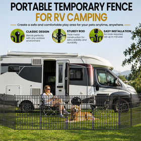 CLEASO multi-purpose outdoor fence keeps pets, kids, and features within play zones.