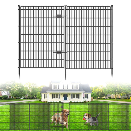 CLEASO 8-panel no-dig garden fence demonstrates a quick, clean boundary for yards.