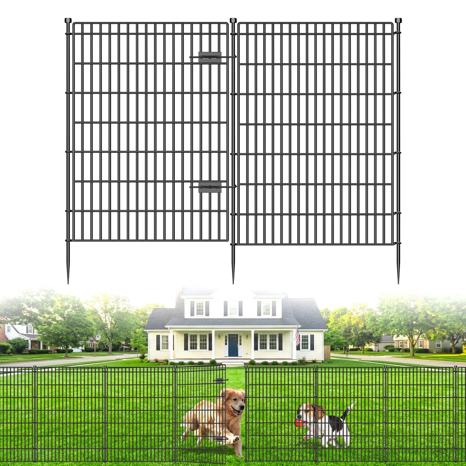CLEASO 8-panel no-dig garden fence demonstrates a quick, clean boundary for yards.