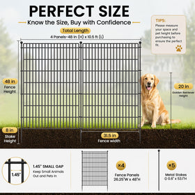 CLEASO rustproof metal construction withstands weather for year-round garden boundaries.