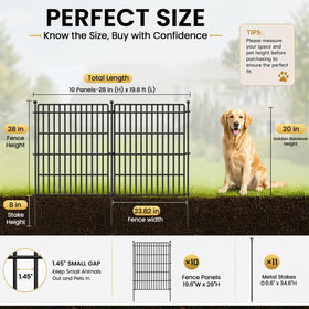 CLEASO rustproof metal fence panels withstand weather for year-round outdoor use.