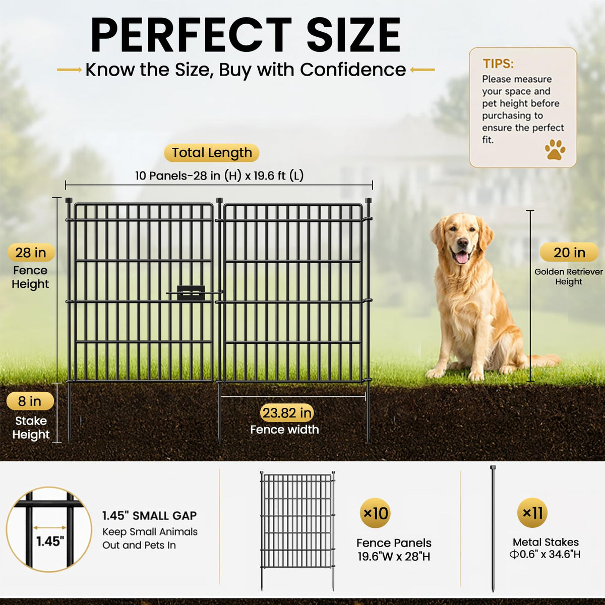 CLEASO rustproof metal fence panels withstand weather for year-round use.
