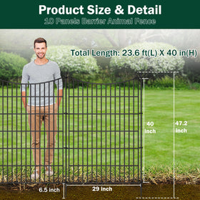 CLEASO rustproof metal fence side view emphasizes durability in all weather.