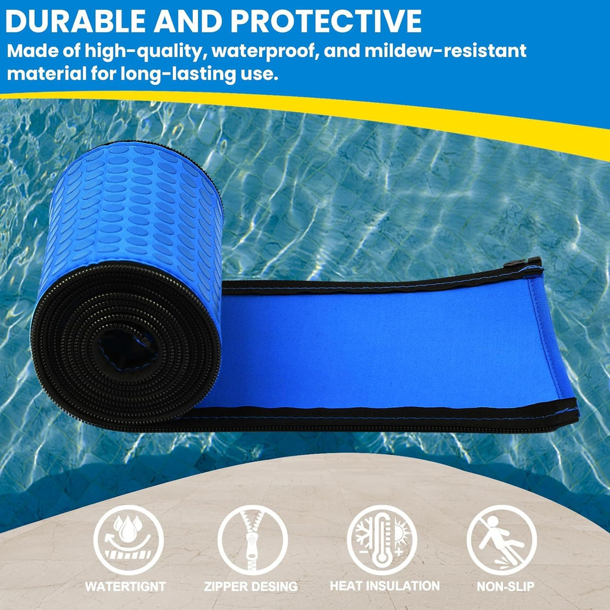 Clebay blue cyan color options complement pool decor and rails