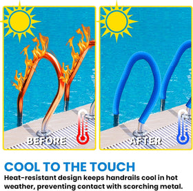 Clebay slip-resistant rail grip keeps hands secure during pool entry and exit
