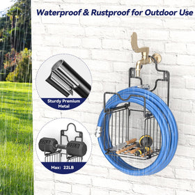 CLESOO hose hanger offers easy installation on faucet or wall.