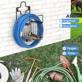 CLESOO multi-scenario hose storage fits garden, patio, and garage.