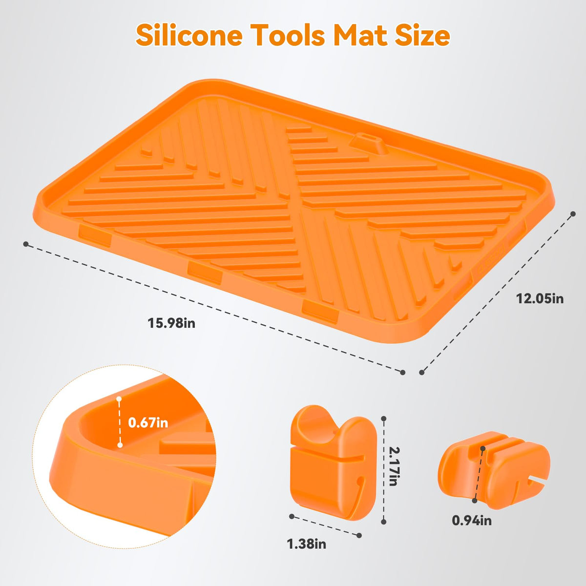 CLESOO silicone griddle tool mat orange color brightens outdoor cooking.