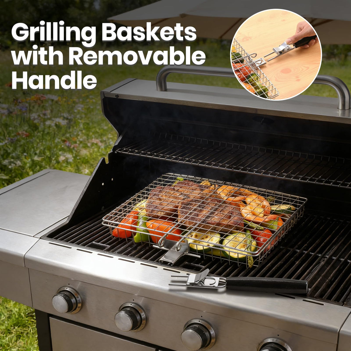 Clheatky skewers 6-pack ideal for even, quick grilling of kebabs.