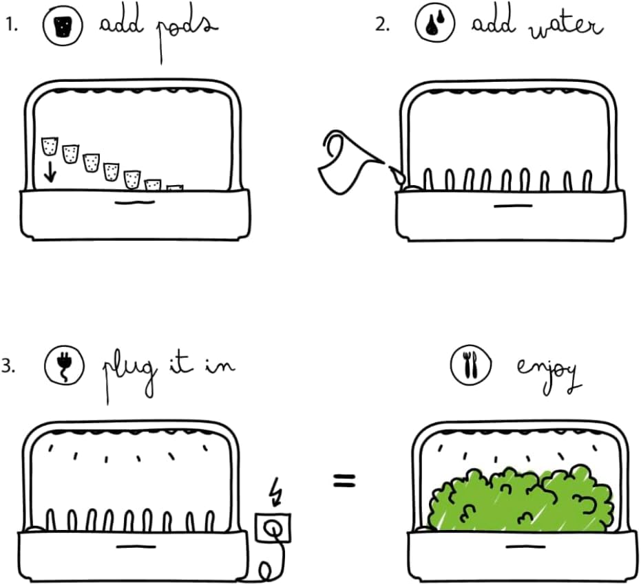 Click & Grow gray smart garden in a modern kitchen design