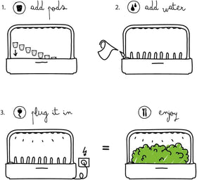 Click & Grow gray smart garden in a modern kitchen design