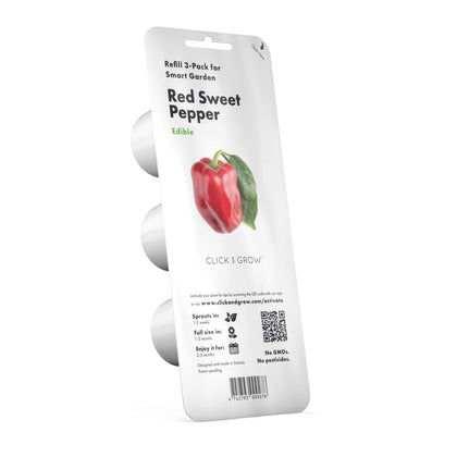 Click and Grow red sweet pepper pod 3-pack ready for indoor harvests