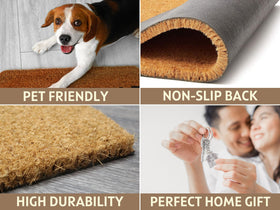 Clicked Craft Hope You Brought Wine doormat non-slip back demonstrates stability