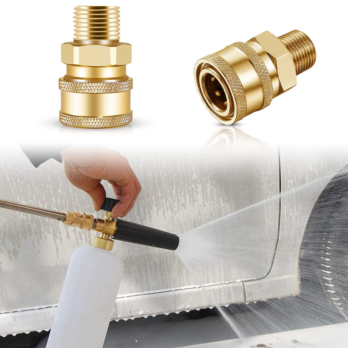CLIO 3/8 NPT brass fittings withstand up to 5,000 PSI.