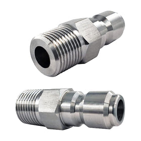 CLIO 3/8 inch male nipple in stainless steel for secure connections.