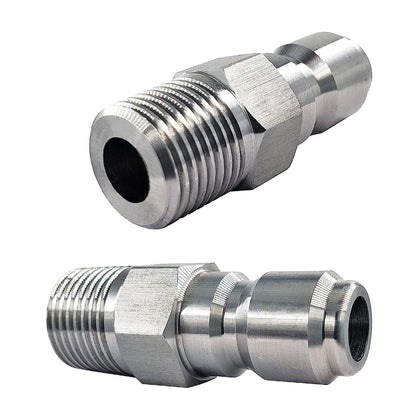 CLIO 3/8 inch male nipple in stainless steel for secure connections.