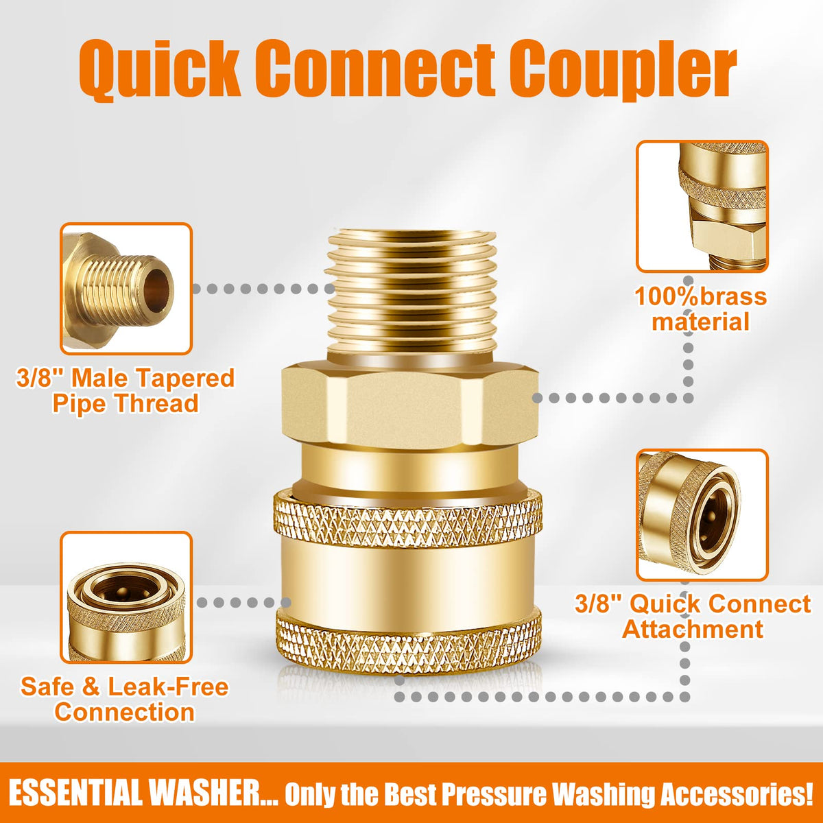 CLIO quick connect fittings compatible with hoses, reels, and pumps for versatile setups.