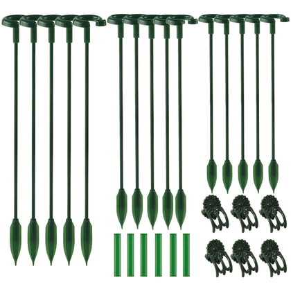 CllyCnny indoor plant stakes 15pcs provide sturdy vertical support for tall plants.