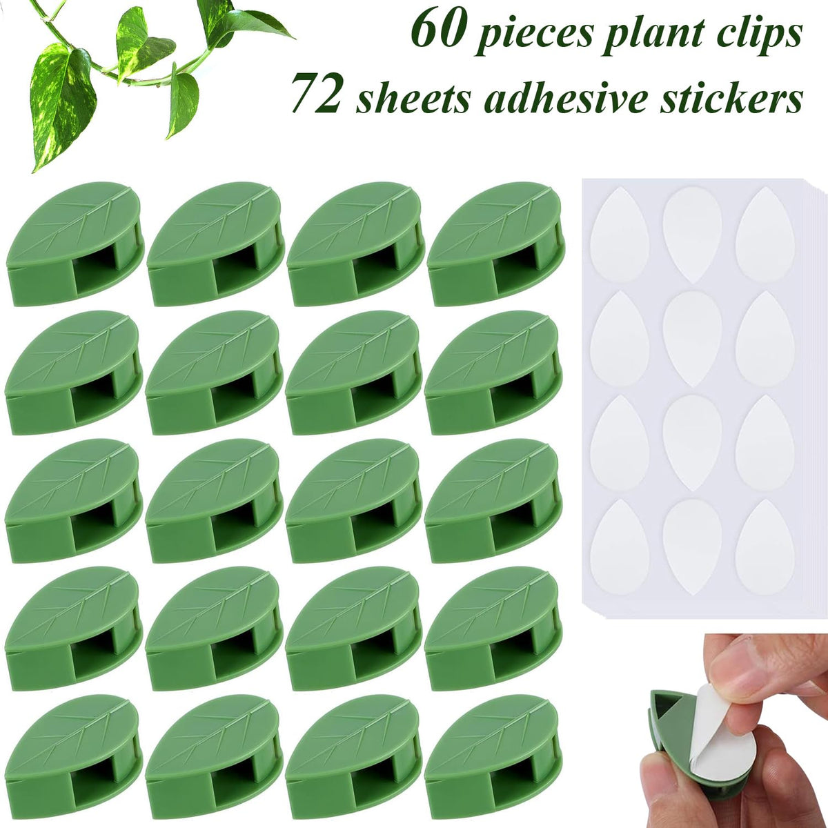 CllyCnny natural green leaf design blends with greenery