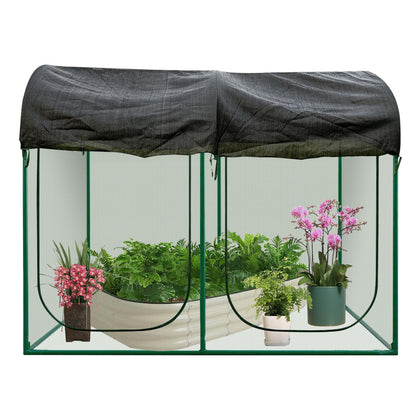 CLOCAL Crop Cage full setup protecting raised beds with large access door
