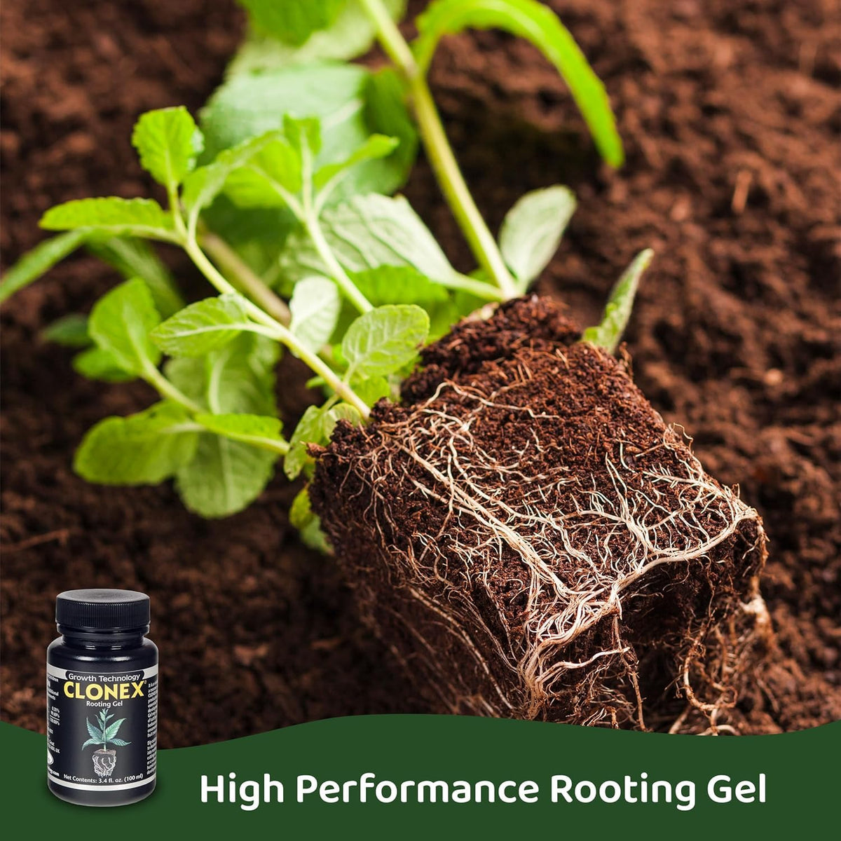 Clonex lab-grade formulation signals trusted propagation results for nurseries.