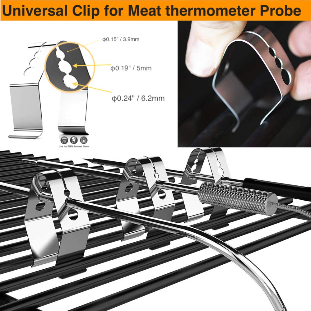 CLORY replacement probe clip for oven and smoker clips secures probes reliably.