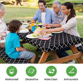 Clothclose durable PEVA material shown resisting wear and tear outdoors.