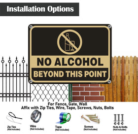 Clotide rust-free aluminum sign withstands rain, sun, and wind.