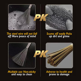 CloudMades dish brush ergonomic grip provides secure hold for scrubbing.