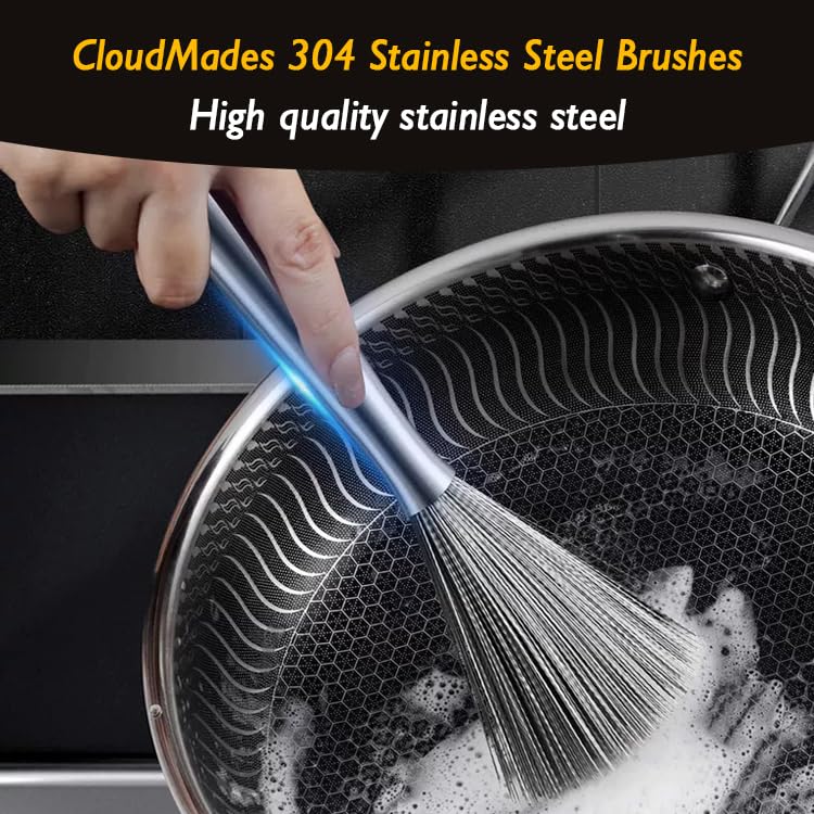 CloudMades dish brush hanging loop enables quick drying and easy storage.