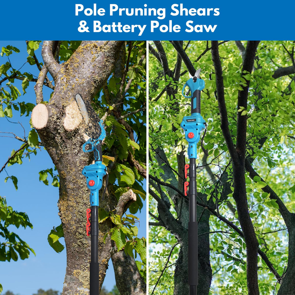 Clownya electric pruning shears in compact cutting mode for precise trimming