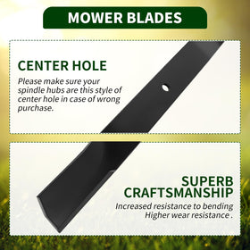 Balanced CLSR2U blades reduce vibration for smoother mowing