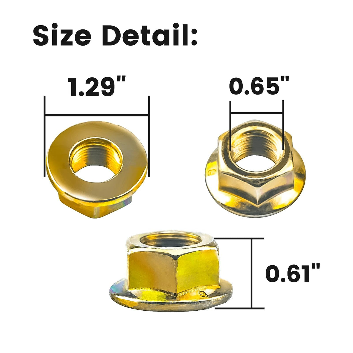 CLSR2U hex flange nut on mower deck shows stable blade mounting