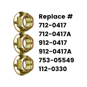 CLSR2U three-pack hex flange nuts for easy mower maintenance