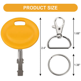 CLSR2U bright-yellow ignition keys improve visibility during yard tasks.