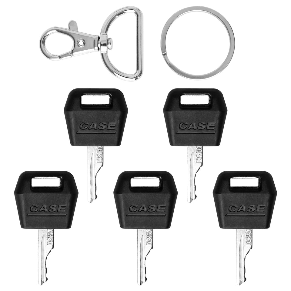 CLSR2U D250 keys for Case IH tractors enabling quick ignition access.