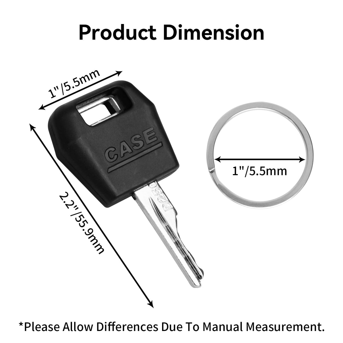 CLSR2U D250 ignition keys for Case skid steers for easy spare management.