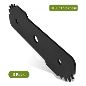 Blade dimensions of CLSR2U EB-007: 7 1/2" length, 1/2" center hole.