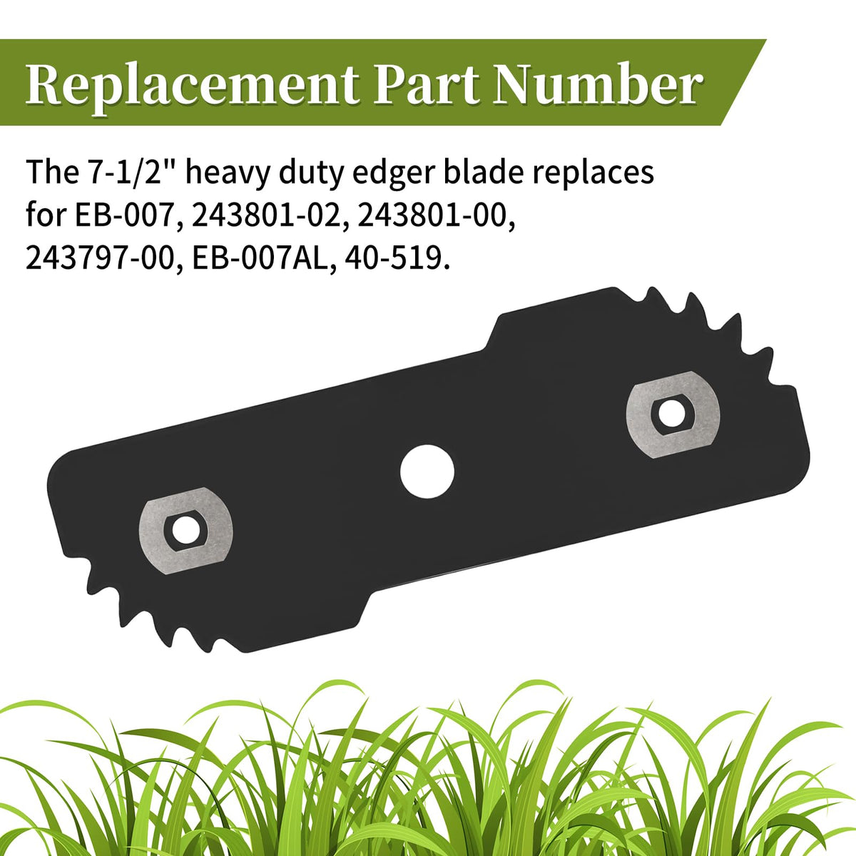 Durable CLSR2U EB-007 heavy-duty edger blade for reliable edging performance.