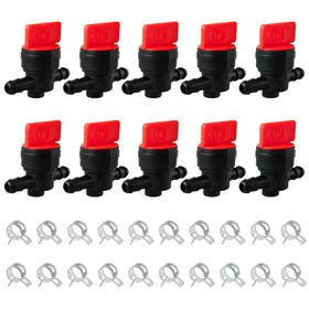 CLSR2U inline shut-off valve for mower engines, quick 1/4 inch connection and leak-free fit