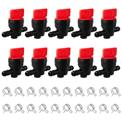 CLSR2U inline shut-off valve for mower engines, quick 1/4 inch connection and leak-free fit