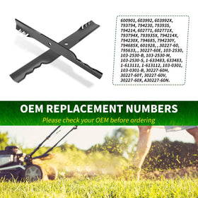 CLSR2U Gator blades progressive geometry improves airflow.