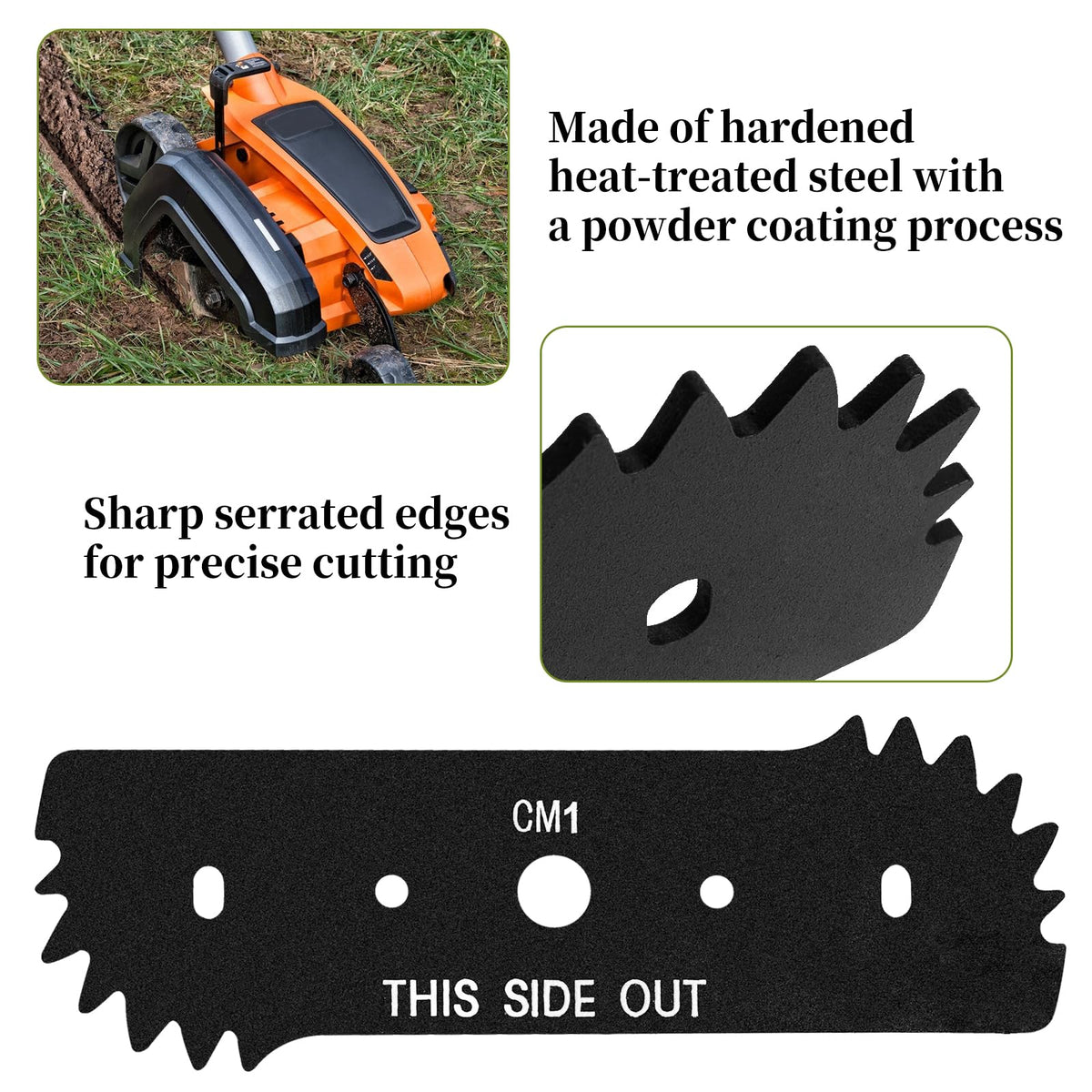 CLSR2U hardened steel edger blades for durable edging jobs