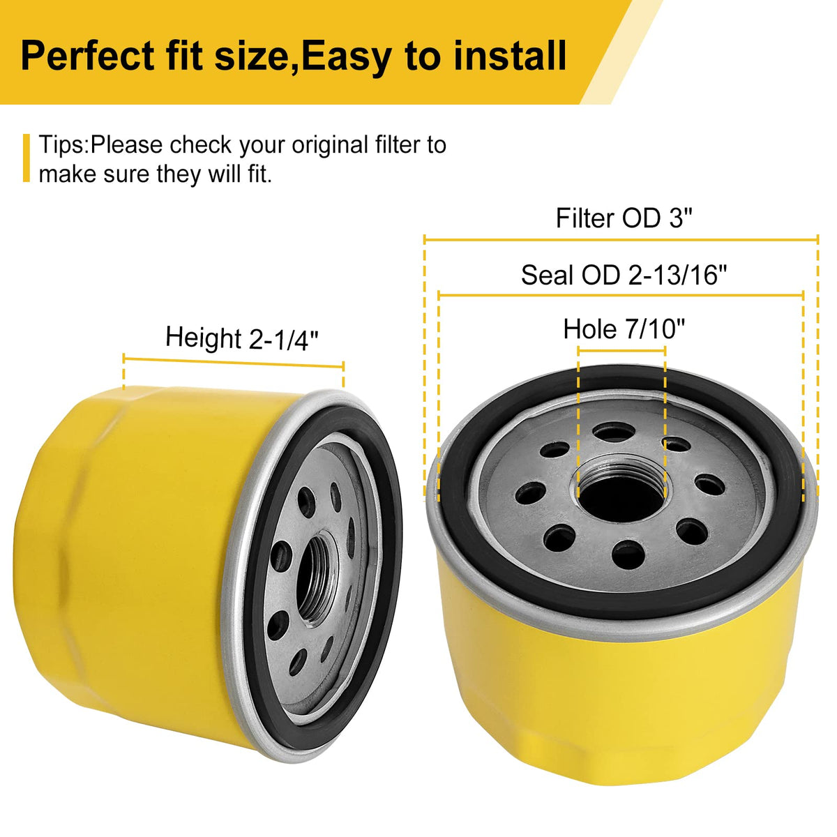 CLSR2U oil filter compatible with Husqvarna YTH22V46 for simple field replacements