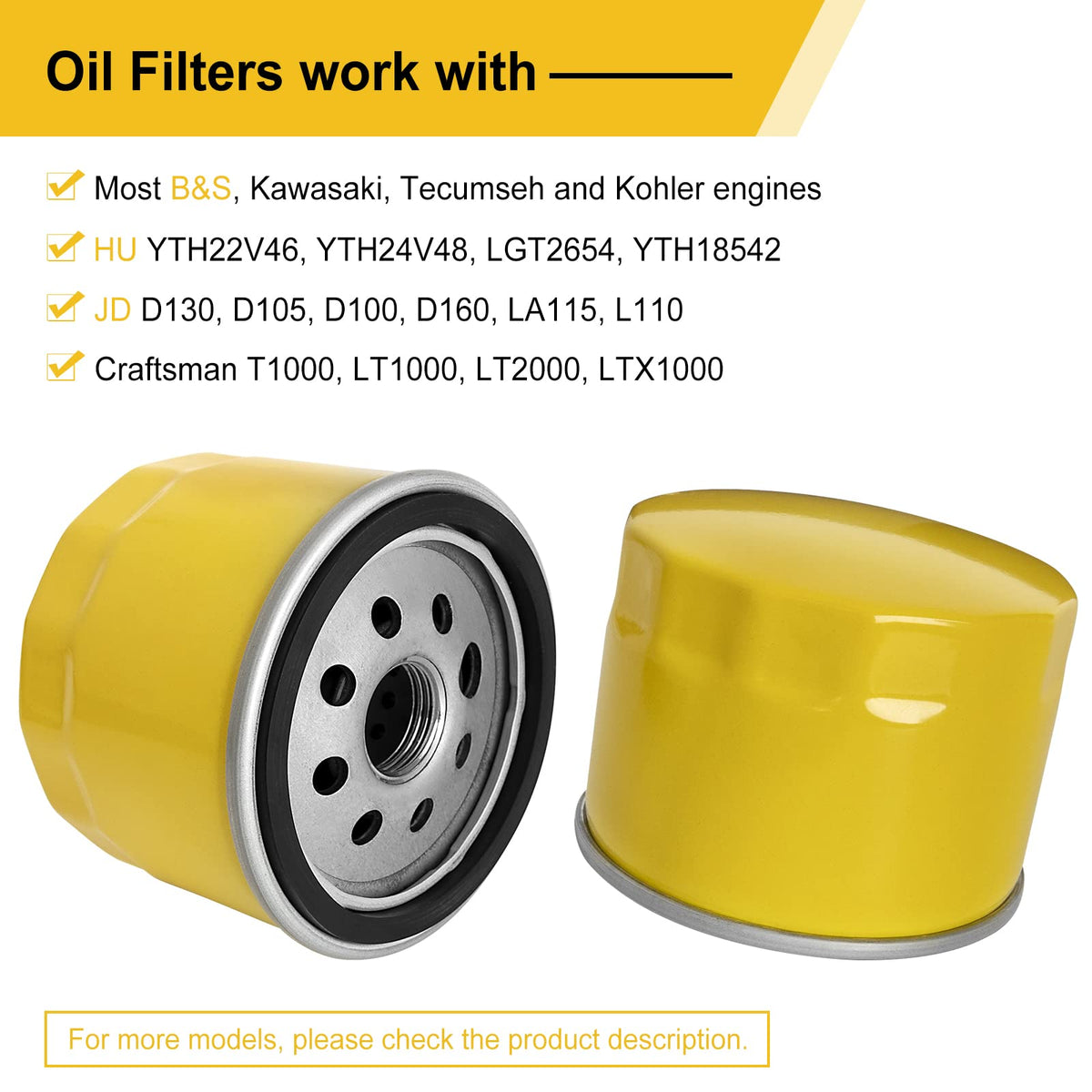CLSR2U oil filter with rubber O-ring seal for secure fit during installation